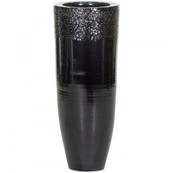 Pflanzvase dark platin Keramik 60 cm