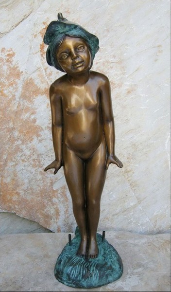 Dryade Akt stehend | Bronzefigur