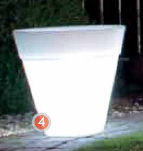Shining Pot rund | Leucht Pflanzkübel