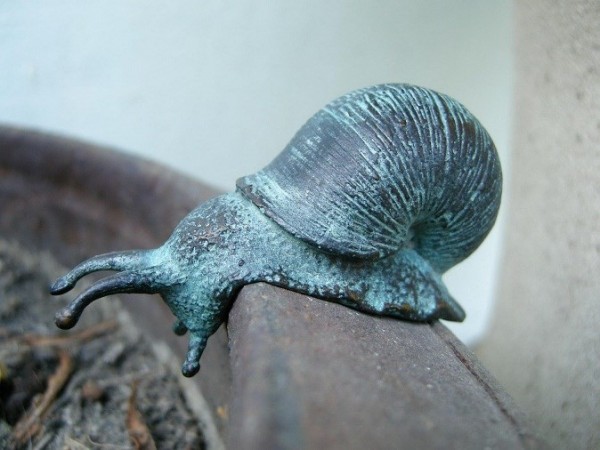 Schnecke-Kleine Bronzefigur