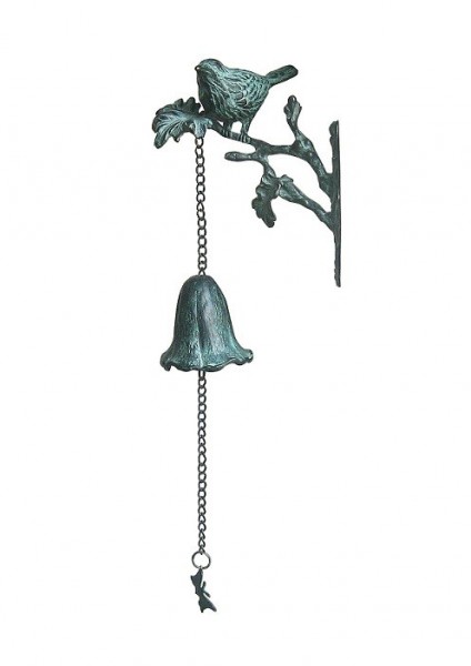 Bronze Glocke | Vogel auf Zweig
