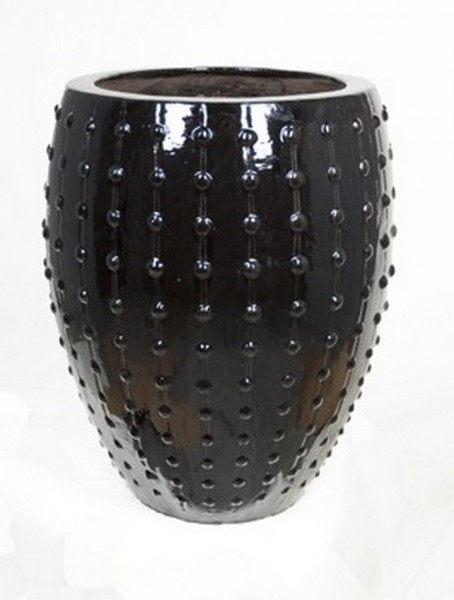 Laos Black | Keramik Pflanzgefäß