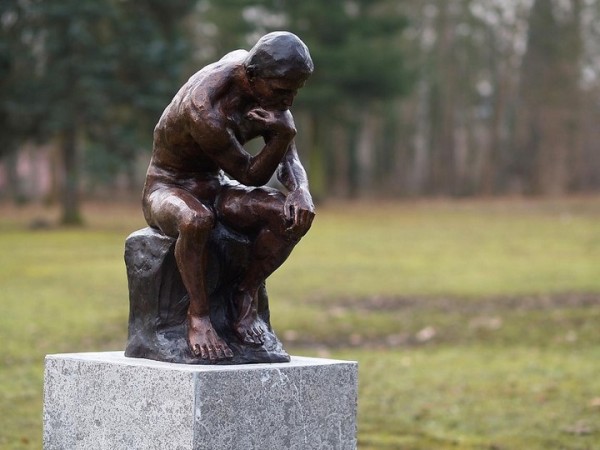 Rodin -  Kleiner Denker | Bronzefigur